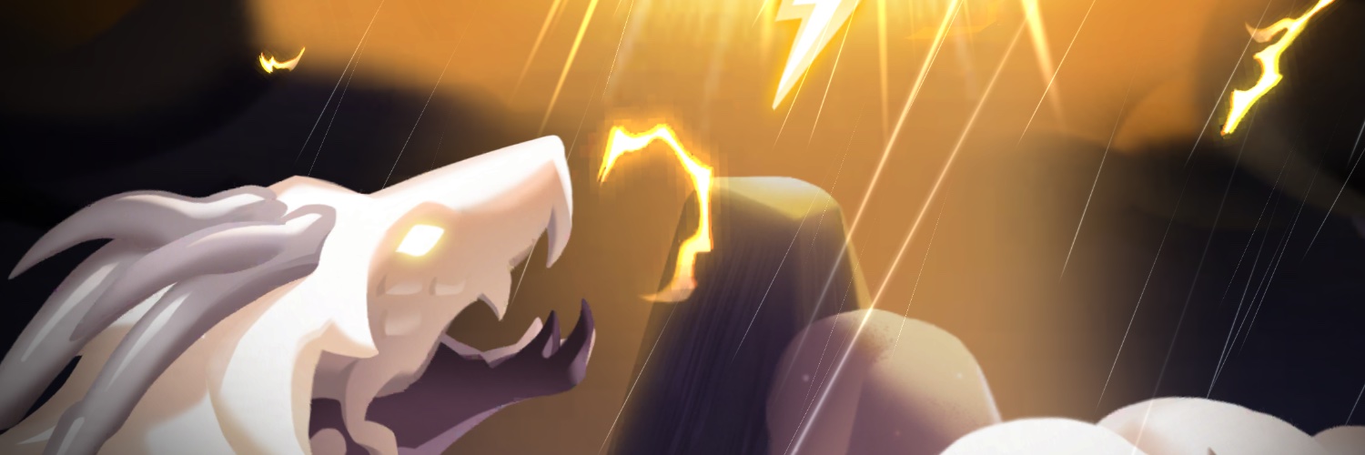 cake hound blessed by the heavens's banner
