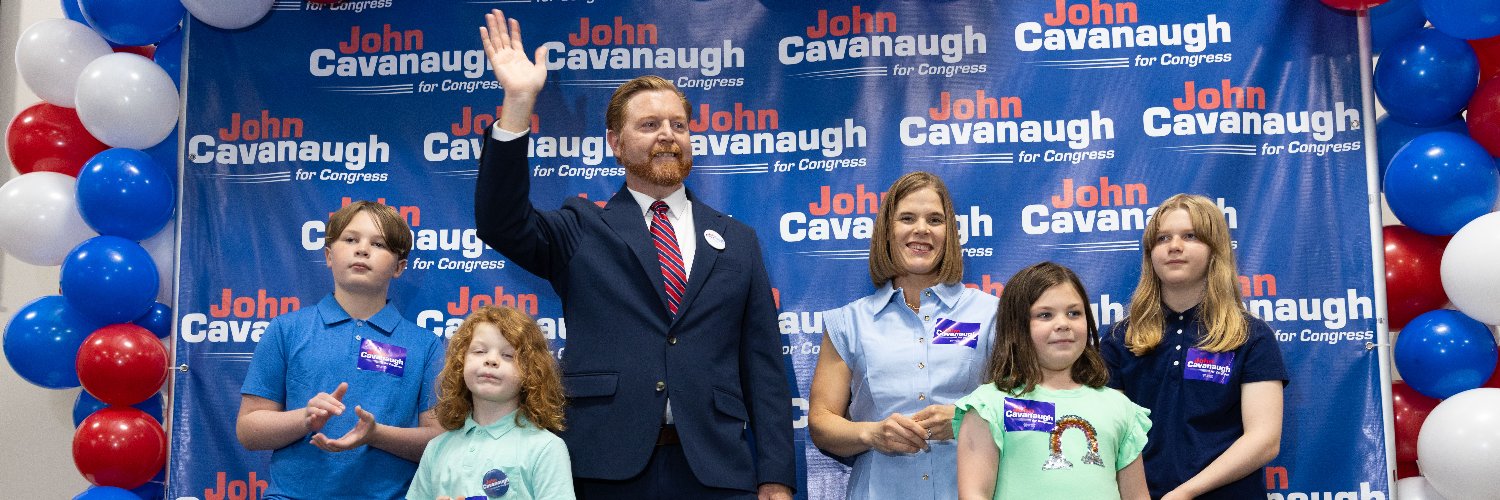 John Cavanaugh For Congress's banner