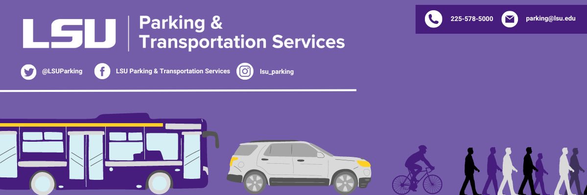 LSU Parking & Transportation banner