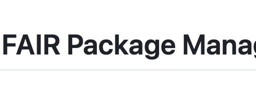 FAIR Package Manager's banner