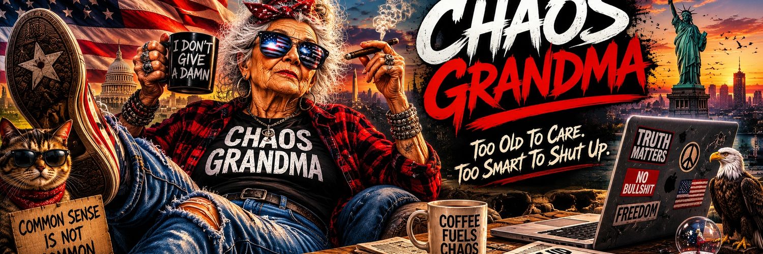 Chaos Grandma banner