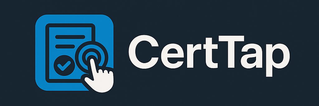 Cert Tap banner