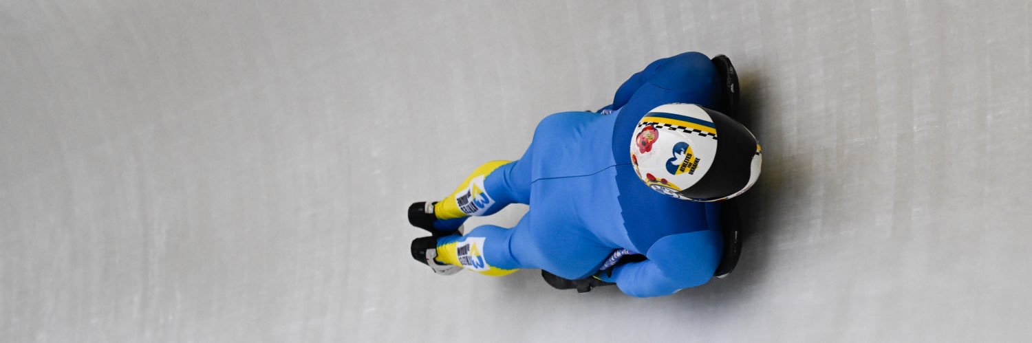 Skeleton Ukraine's banner