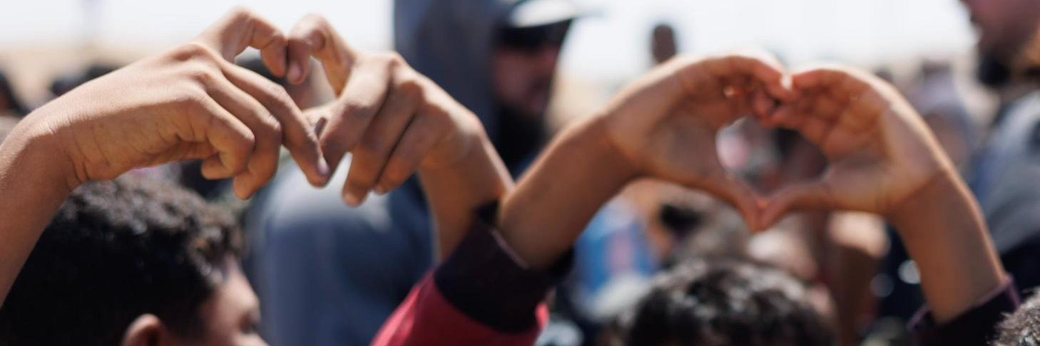 Gaza Humanitarian Foundation's banner
