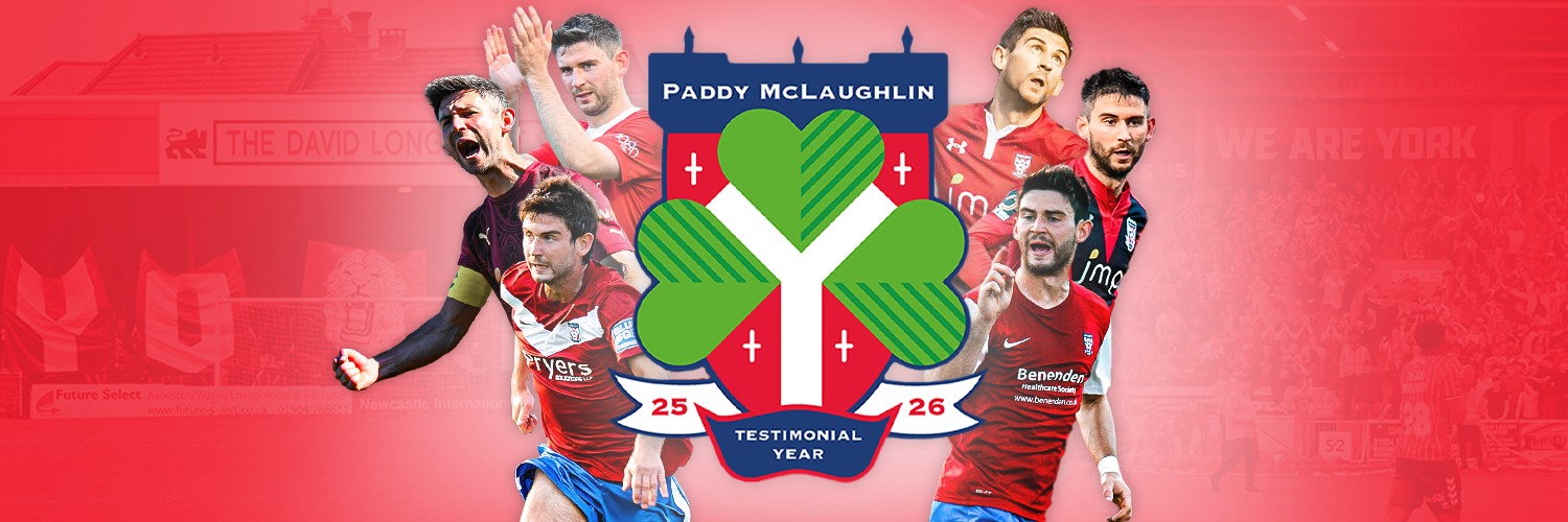 Paddy McLaughlin Testimonial Year's banner