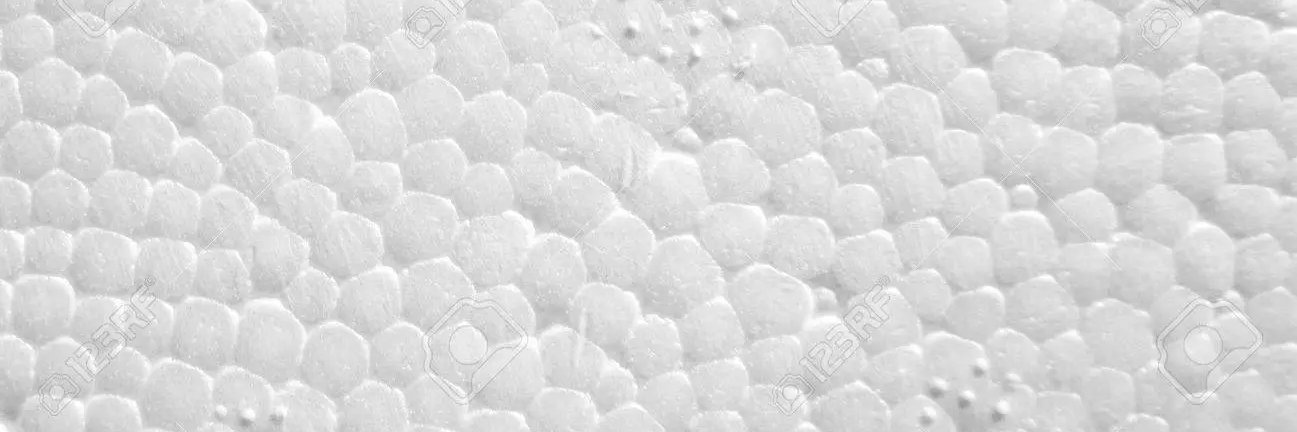 Cube of styrofoam banner