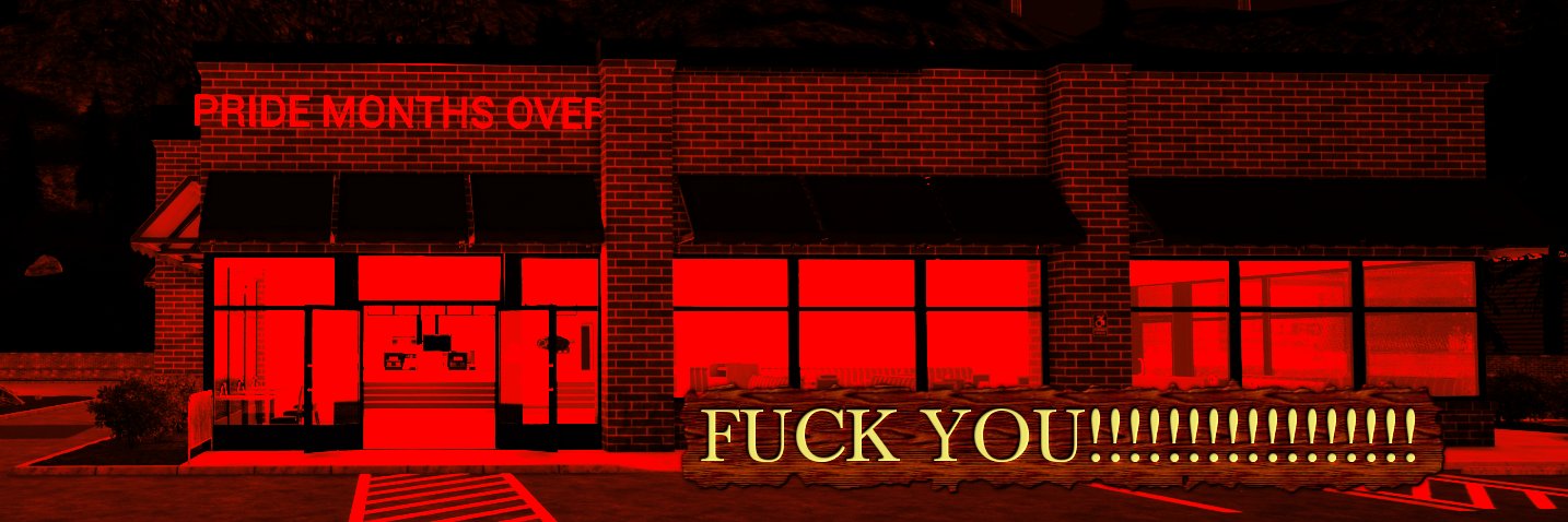Pride Month's Over | Burnt and Dry Burgers banner