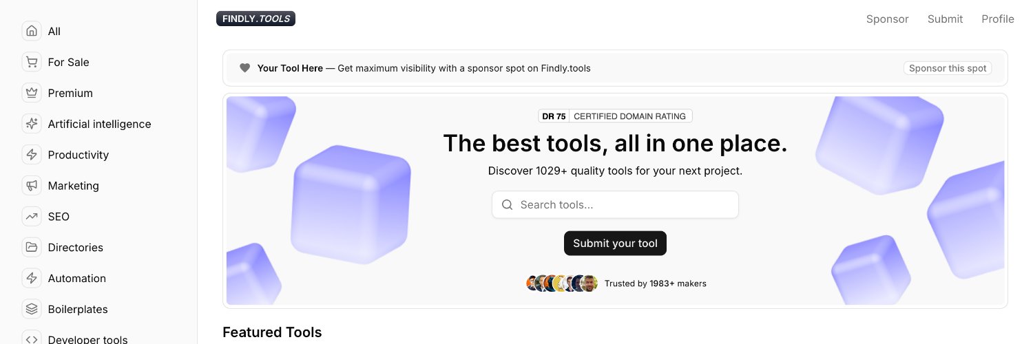 Findly.tools banner