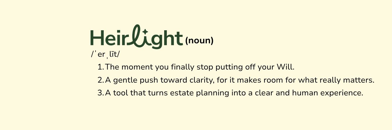 HeirLight - Smart Will Maker banner