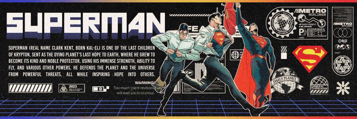 SUPERMAN's banner
