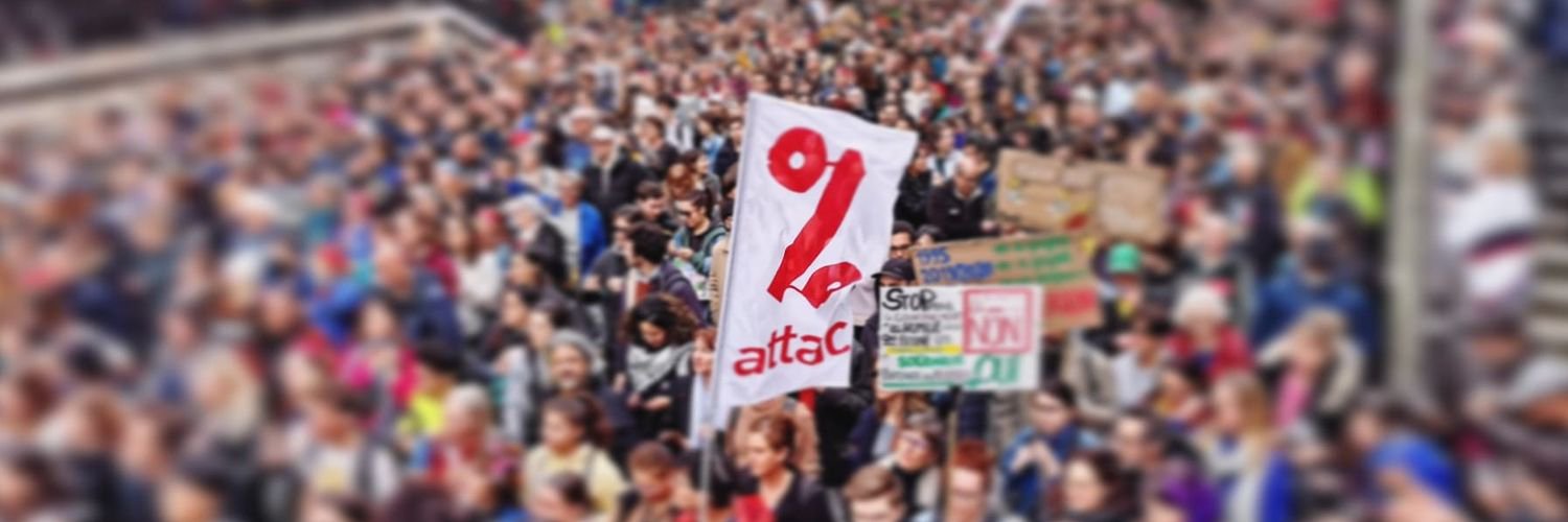 Attac France's banner