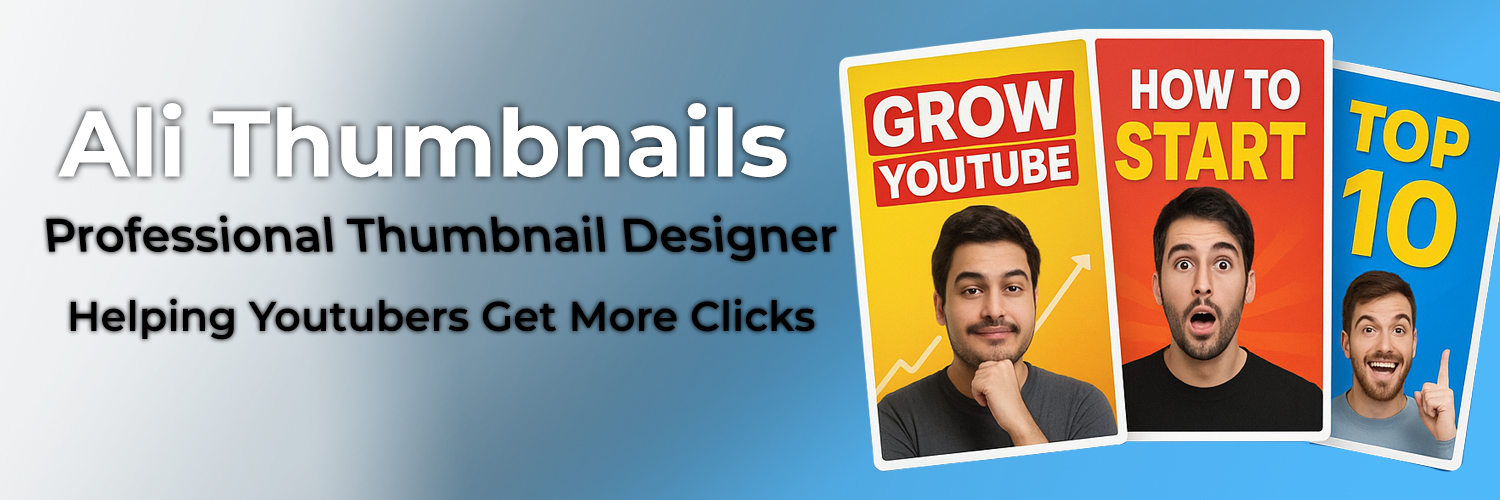 Muhammad Ali | Thumbnail Designer banner