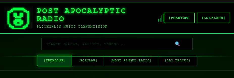 Post Apocalyptic Radio banner