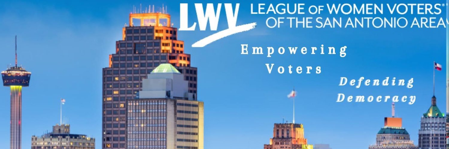 The League of Women Voters of the San Antonio Area banner