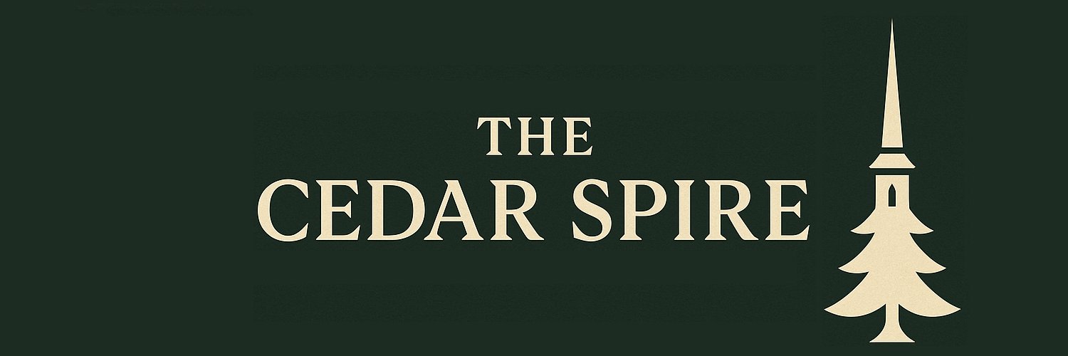 The Cedar Spire banner