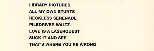 Suck It And See lyricsbot banner