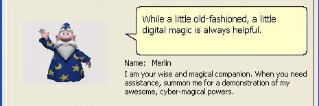 Merlin The Microsoft Wizard banner