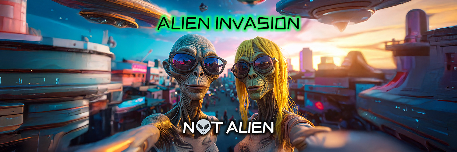 NOT ALIEN banner