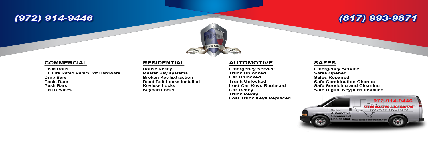 Texas Master Locksmiths and Security Solutions LLC banner