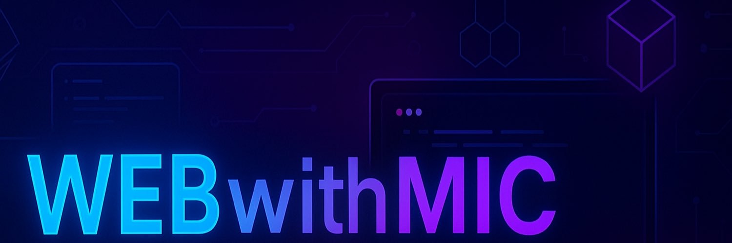 WEBwithMic's profile banner image