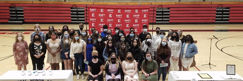 DSM East High NHS banner