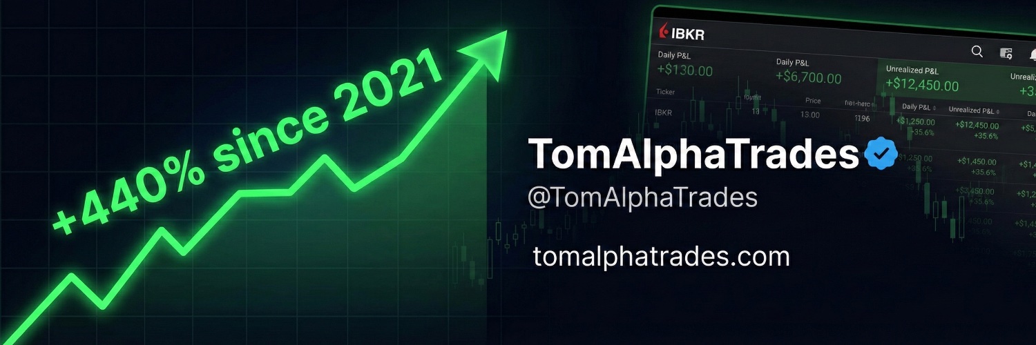 Tom 🅰️LPHA Trades | +440% since ’21 (~45%/yr) 📈 banner