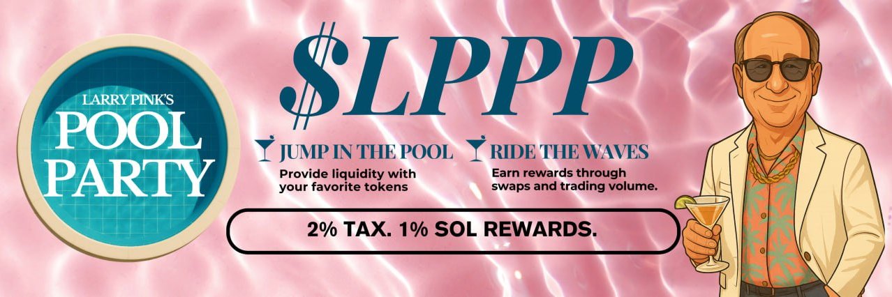Larry Pink's Pool Party banner