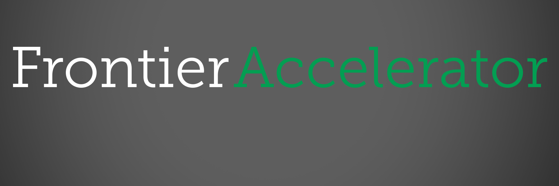 Frontier Accelerator banner