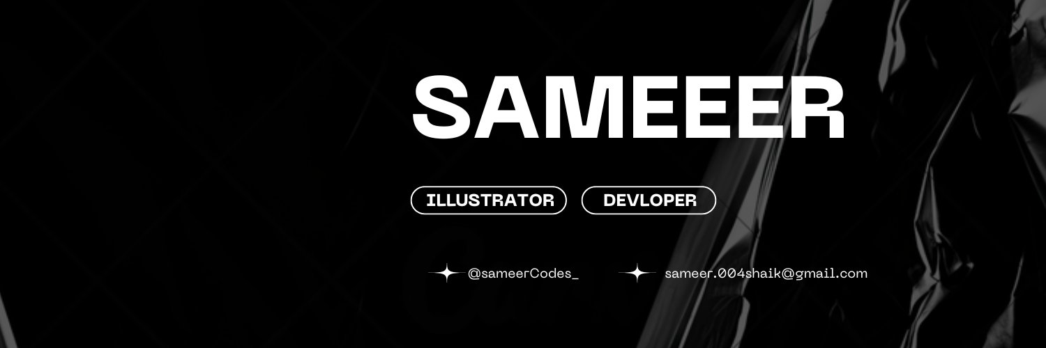 Sameer | Dev banner