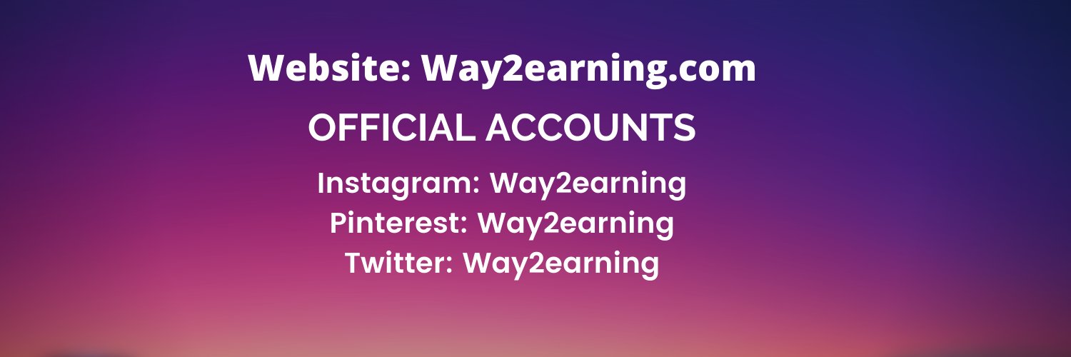 way2earning's profile banner image