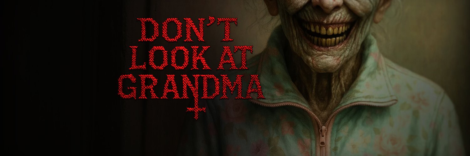 DON'T LOOK AT GRANDMA banner