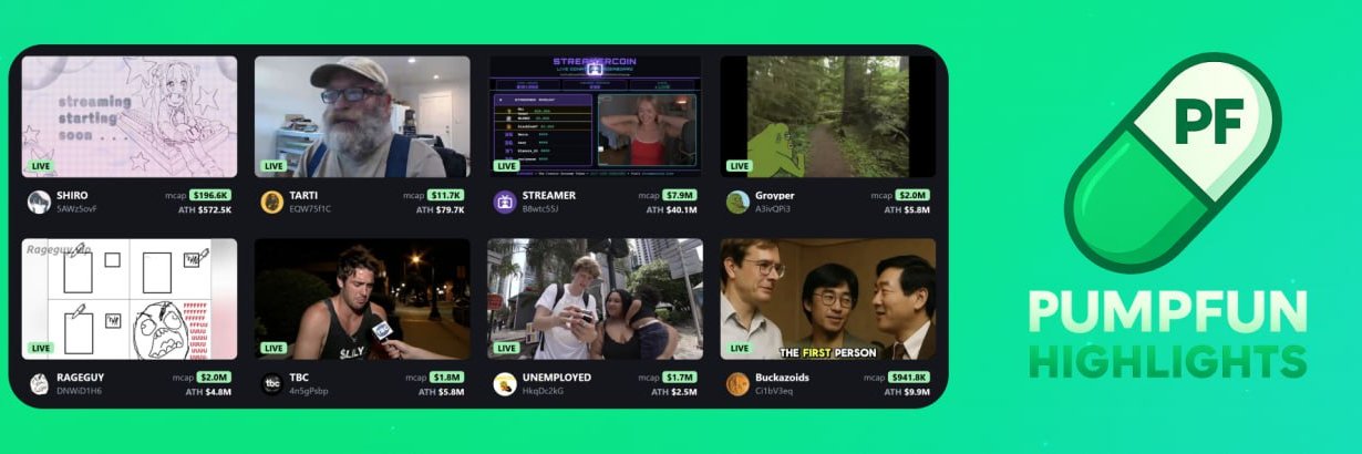PumpFun Highlights banner