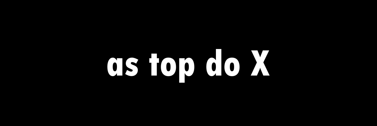 As Top do X banner