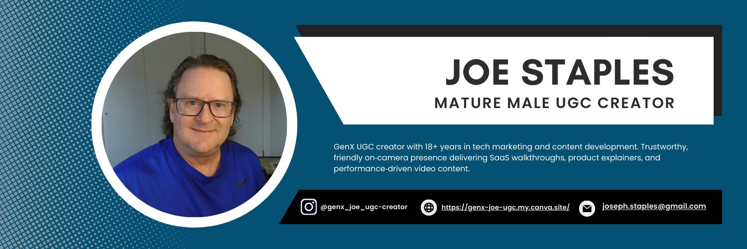 Joe Staples | UGC Creator banner