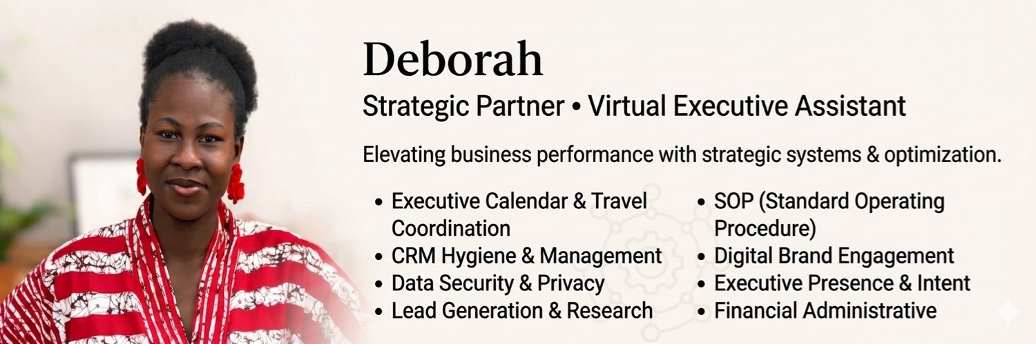 Deborah Ude|| VA & Customer support banner