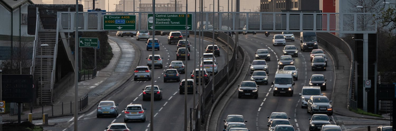A13, A14 and A12 TRAFFIC banner
