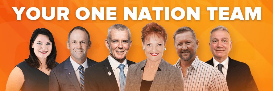 Pauline Hanson's One Nation South Australia banner
