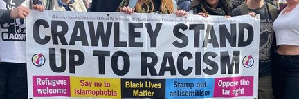CrawleyStandUpToRacism banner