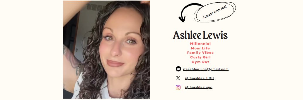 Ashlee • UGC Creator banner