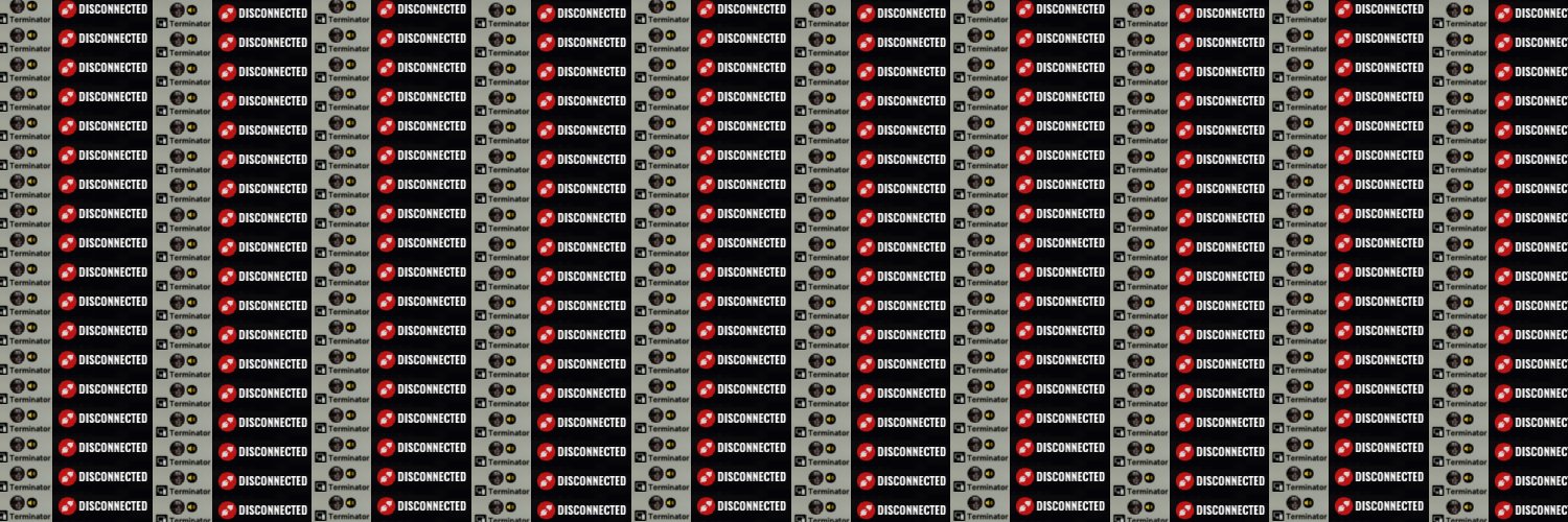 Terminator = trash human being banner
