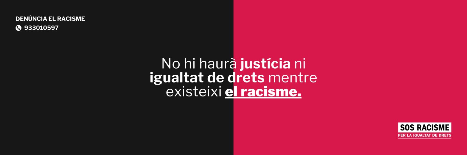 Sos Racisme Catalunya banner