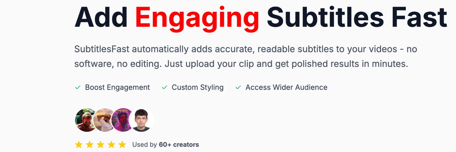 SubtitlesFast banner