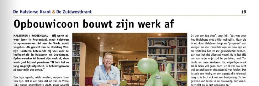 Ad van de Vrede banner