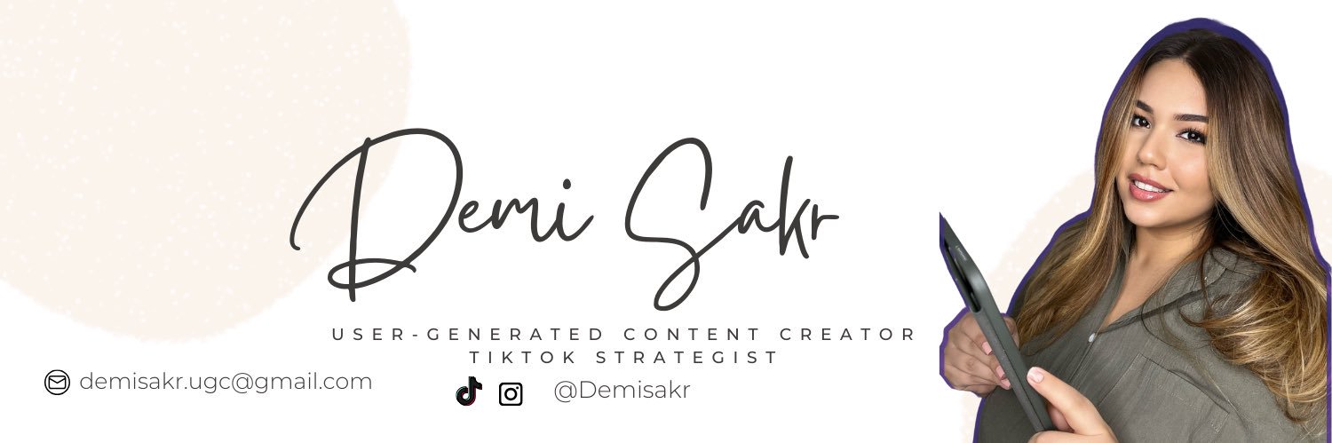 Demi sakr | UGC Creator banner