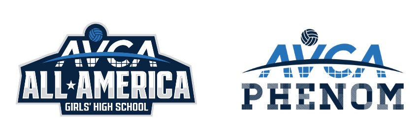 AVCA Phenom & High School All-America Volleyball banner
