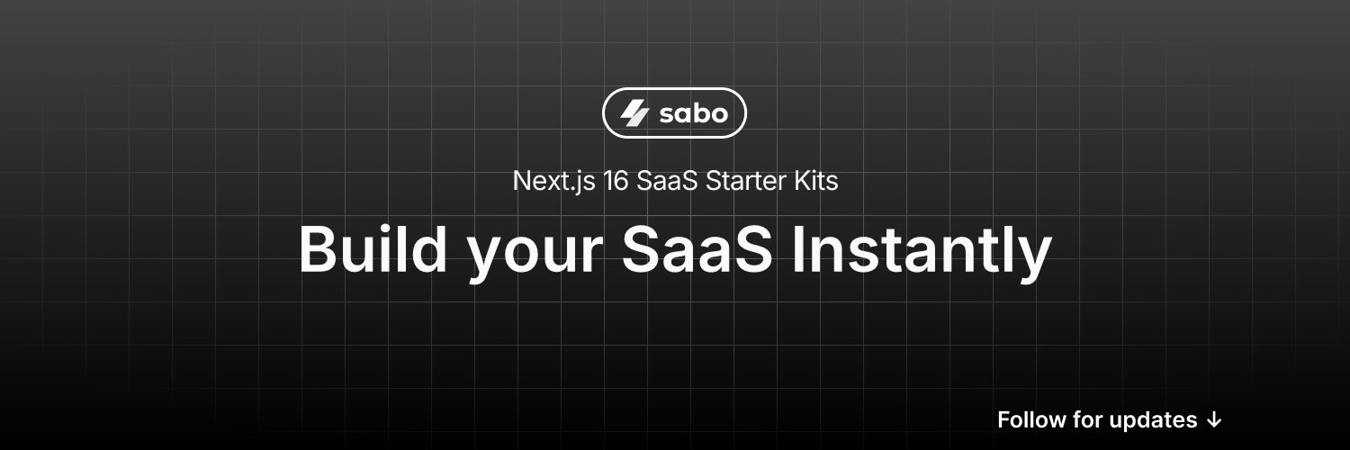 Sabo - Next.js SaaS Starter Kits banner