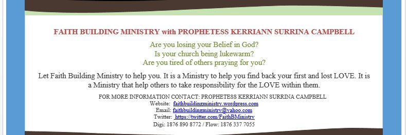 FaithBMinistry's profile banner image