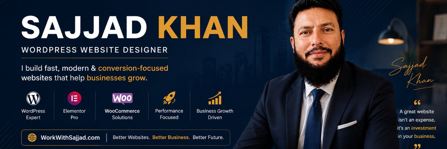 workwithsajjad's profile banner image