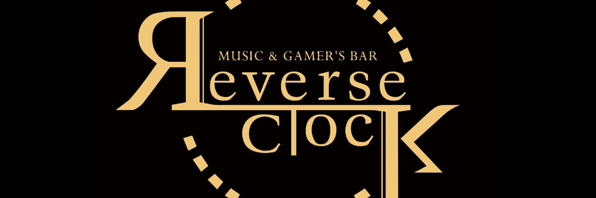 MUSIC & GAMER'S BAR Reverse Clock banner