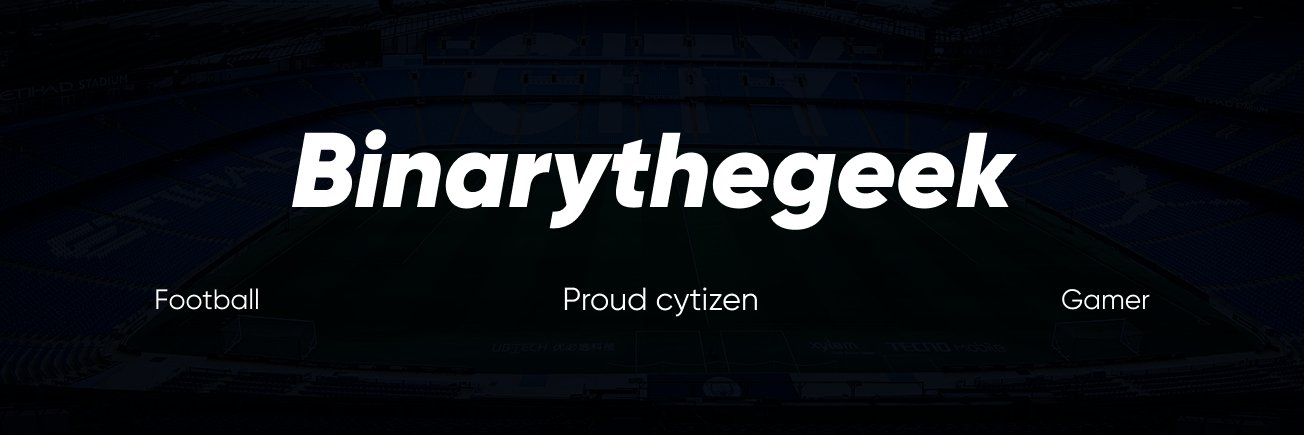 binarythegeek's profile banner image